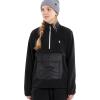 Volcom womens Polar Fleece 1/2 Zip Snowboard Ski Baselayer(Black S4)
