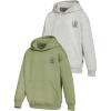 Volcom Boys Hoodies 2 Pack Boys Sweatshirts Premium Comfy Cotton Hoodies Size 8-20(Olive)