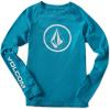 Volcom Boys Lido Solid Lycra Long Sleeve Rashguard 50+ Uv Protection(Barrier Reef)