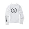 Volcom Boys Lido Solid Lycra Long Sleeve Rashguard 50+ Uv Protection(White)