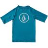 Volcom Boys’ Lido Solid Lycra Short Sleeve Rashguard 50+ Uv Protection(Barrier Reef)