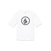 Volcom Boys’ Lido Solid Lycra Short Sleeve Rashguard 50+ Uv Protection(White)