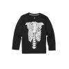 Volcom Boys Skeleton Long Sleeve Loose Fit Rashguard Swim Shirt 50+ Uv Protection(Black)