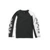 Volcom Boys Stone Jester Lycra Long Sleeve Rashguard 50+ Uv Protection Swim Shirt(Black White)