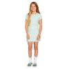 Volcom Girls Cryptogram Short Sleeve Printed Knit Dress(Pale Aqua)