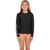 Volcom Girls Simply Core Lycra Long Sleeve Rashguard 50+ Uv Protection(Black)