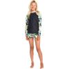 Volcom Girls Simply Core Lycra Long Sleeve Rashguard 50+ Uv Protection(Black Floral)