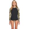 Volcom Girls Simply Core Lycra Long Sleeve Rashguard 50+ Uv Protection(Shadow Lime)