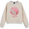 Volcom Girls’ Truly Stokin Crew Fleece Sweatshirt(Bone)