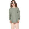 Volcom Girls’ Werkin Doubles Long Sleeve Tee(Light Army)