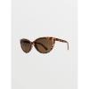 Volcom Women’s Butter Matte Tortoise Sunglasses with Bronze Lens