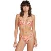Volcom Womens Full Bikini Bottom – Low-Rise Swim Bottom with Full Coverage, Made from Recycled Fabric(Sunset Poppy)