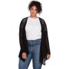 Volcom Women’s Go Go Wrap Open Front Cardigan Sweater (Regular & Plus Size)(Black)
