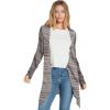 Volcom Women’s Go Go Wrap Open Front Cardigan Sweater (Regular & Plus Size)(Black Combo)