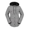 Volcom Womens Hooded Flannel Snowboard Ski Winter Hooded Shirt Jacket(Moonbeam S4)