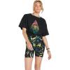 Volcom Women’s Lived In Lounge Bike Shorts(Multi Leaf)