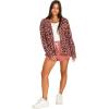 Volcom Womens Lived in Lounge Open Front Throw Sweater(Leopard)
