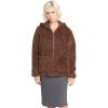 Volcom Women’s Lived in Lounge Phuz Up Sherpa Zip Fleece Jacket(Chocolate)