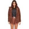 Volcom Women’s Lived in Lounge Phuz Up Sherpa Zip Fleece Jacket(Dark Clay)