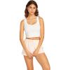 Volcom Womens Lived in Lounge Rib Fitted Tank(Star White)
