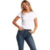 Volcom Women’s One of Each Short Sleeve Crew Neck Tee(Baby White)