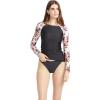 Volcom Women’s Simply Core Long Sleeve Rashguard UPF 50+(Electric Coral)
