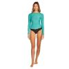 Volcom Women’s Simply Core Long Sleeve Rashguard UPF 50+(Turquoise)