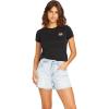 Volcom Womens Stone Step High Rise Denim Short(Allover Stone Light)