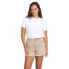 Volcom Womens Stone Step High Rise Denim Short(Mocha)