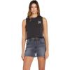 Volcom Womens Stone Step High Rise Denim Short(Vintage Black)