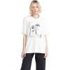 Volcom Womens Stones Throw Short Sleeve Boyfriend Tee – Organic Cotton Jersey T-Shirt(Bone White)