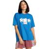 Volcom Womens Stones Throw Short Sleeve Boyfriend Tee – Organic Cotton Jersey T-Shirt(Royal)