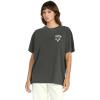 Volcom Womens Stones Throw Short Sleeve Boyfriend Tee – Organic Cotton Jersey T-Shirt(Vintage Black Stones)