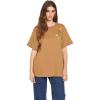 Volcom Womens Stones Throw Short Sleeve Boyfriend Tee – Organic Cotton Jersey T-Shirt(Vintage Brown)