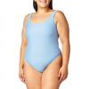 Volcom Womens Strappy One-Piece Swimsuit – Convertible Adjustable Straps, Eco-True Greenlon Fabric with Logo Badge(Sandy Indigo)