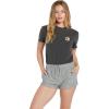 Volcom Women’s Sunday Strut Elastic Waist Short(Black White)