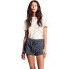 Volcom Women’s Sunday Strut Elastic Waist Short(Engineer Stripe)