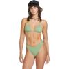 Volcom Womens Tri Bikini Top – Sustainable Slide-tri Swim Top with Adjustable Halter and Removable Cups(Grass Green)