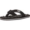 Volcom boys Recliner Big Youth Flip Flop Sandal(Black White)