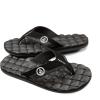 Volcom boys Recliner Big Youth Flip Flop Sandal(Black White-new)