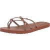 Volcom womens New School Strappy Flip Flop Sandal – Flat Slide With Comfort Foam Footbed(Cog-cognac)