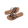 Volcom womens New School Strappy Flip Flop Sandal – Flat Slide With Comfort Foam Footbed(New Black)