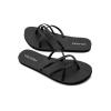 Volcom womens New School Strappy Flip Flop Sandal – Flat Slide With Comfort Foam Footbed(New Black Out)