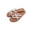 Volcom womens New School Strappy Flip Flop Sandal – Flat Slide With Comfort Foam Footbed(New White)