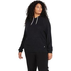 Lived In Lounge Hooded Fleece Pullover Sweatshirt (Regular & Plus Size)(Black)