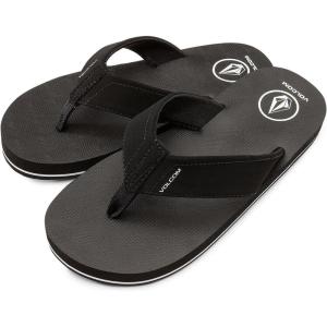 Volcom Big Kids Unisex Victor Flip Flop Sandal(Black-new)