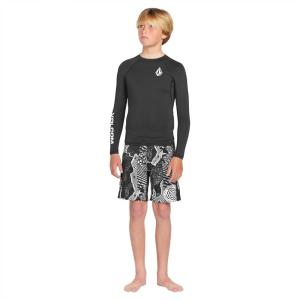 Volcom Boys Mod Tech Boardshorts (Big Boys & Little Sizes)(Black White)