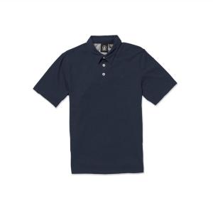 Volcom Boys Wowzer Polo Short Sleeve Shirt(Navy)