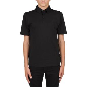 Volcom Boys Wowzer Short Sleeve Polo Shirt(Black 1)