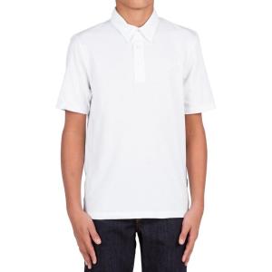 Volcom Boys Wowzer Short Sleeve Polo Shirt(White 1)